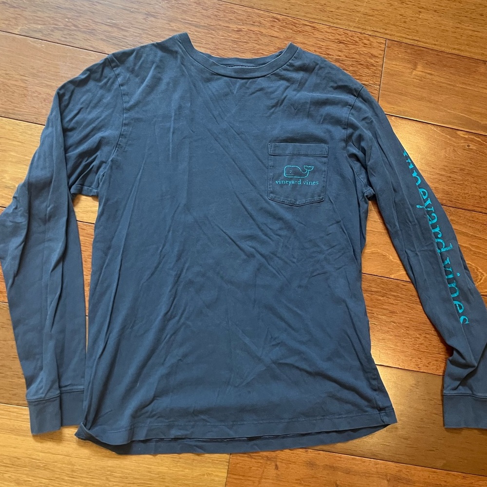 Vineyard Vines Men's Navy Long Sleeve Tee